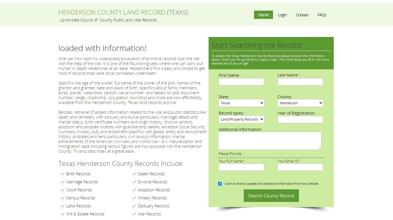 Henderson County, Texas Public Land & Property Records