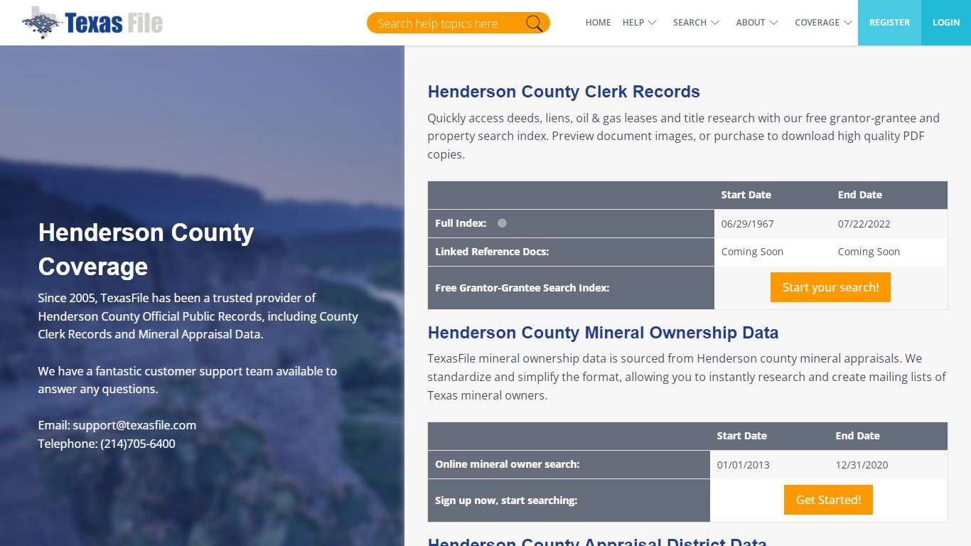 Henderson County Clerk Official Public Records | TexasFile